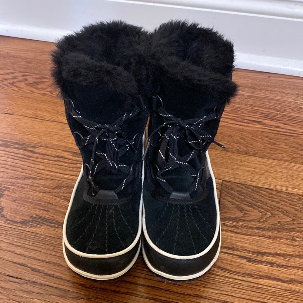 Sorel Tivoli II Black Suede Boots SZ 6.5 VGUC